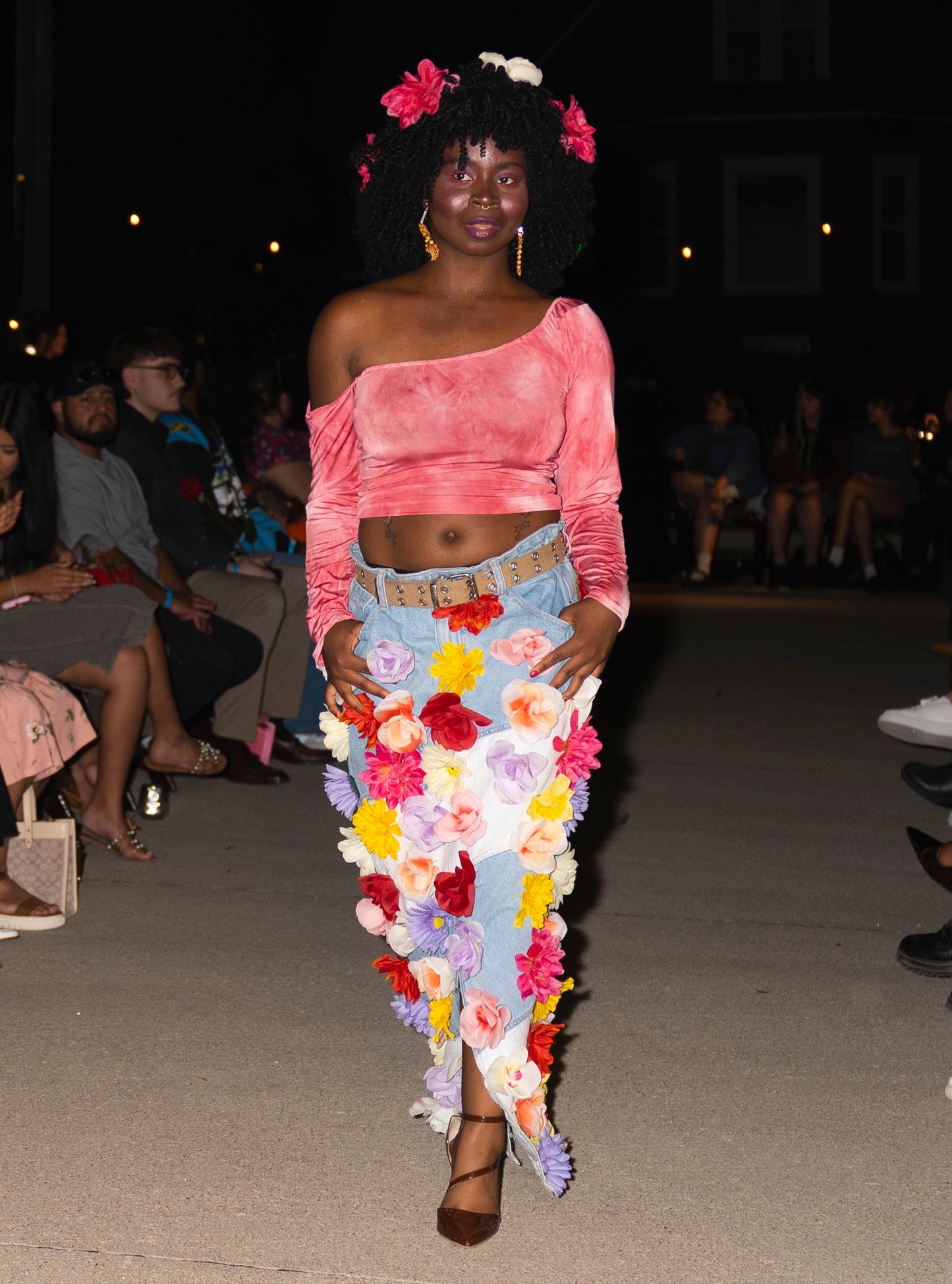 “Modern Wave” Asymmetrical Crop Top