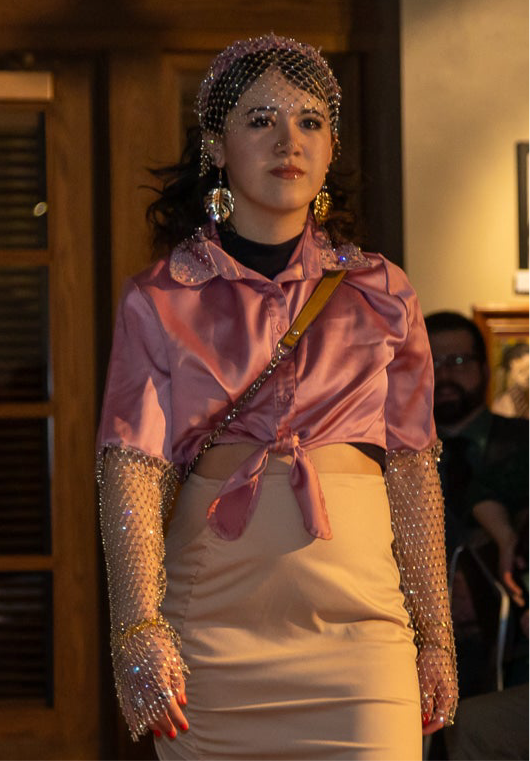 “Rosette Veil” Blouse