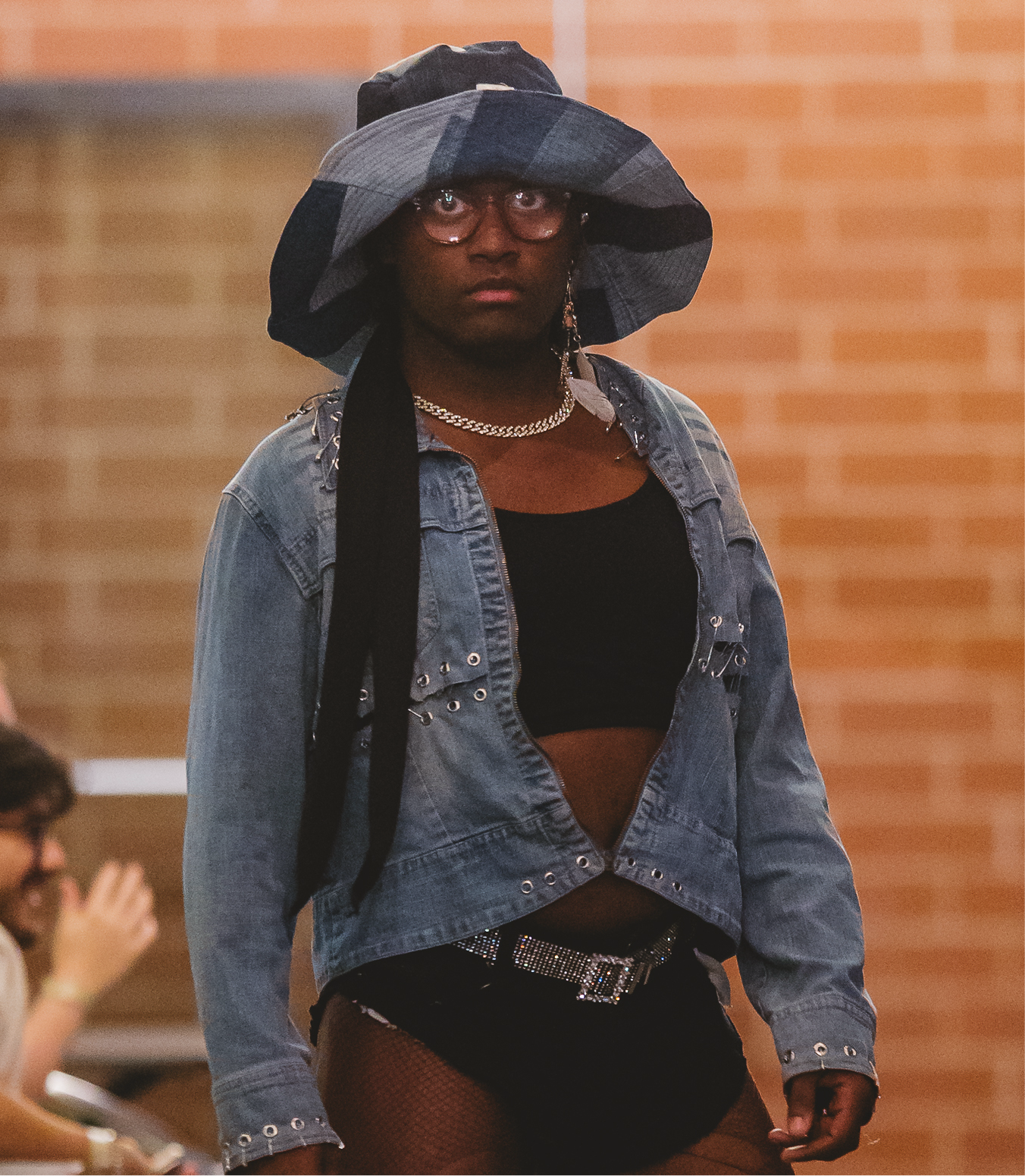 "90's Badu Retro" Reversible XL Denim Bucket Hat