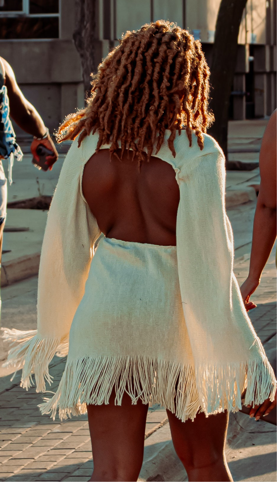 “Backdraft Bloom” Fringe Dress