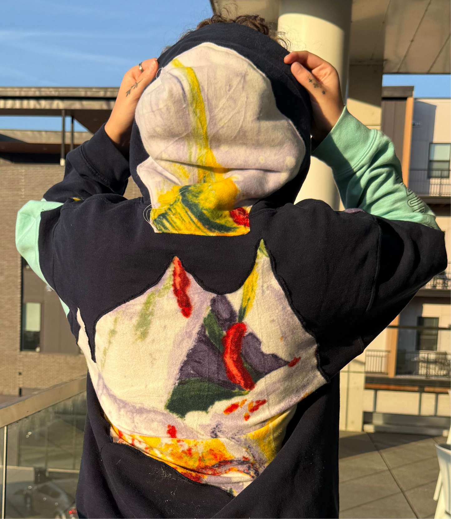 “Garden VIew” Patchwork Hoodie