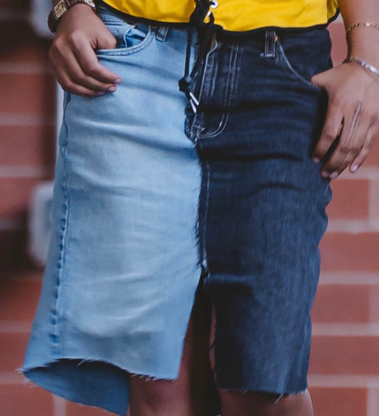 "Black Dahlia" Denim Skirt