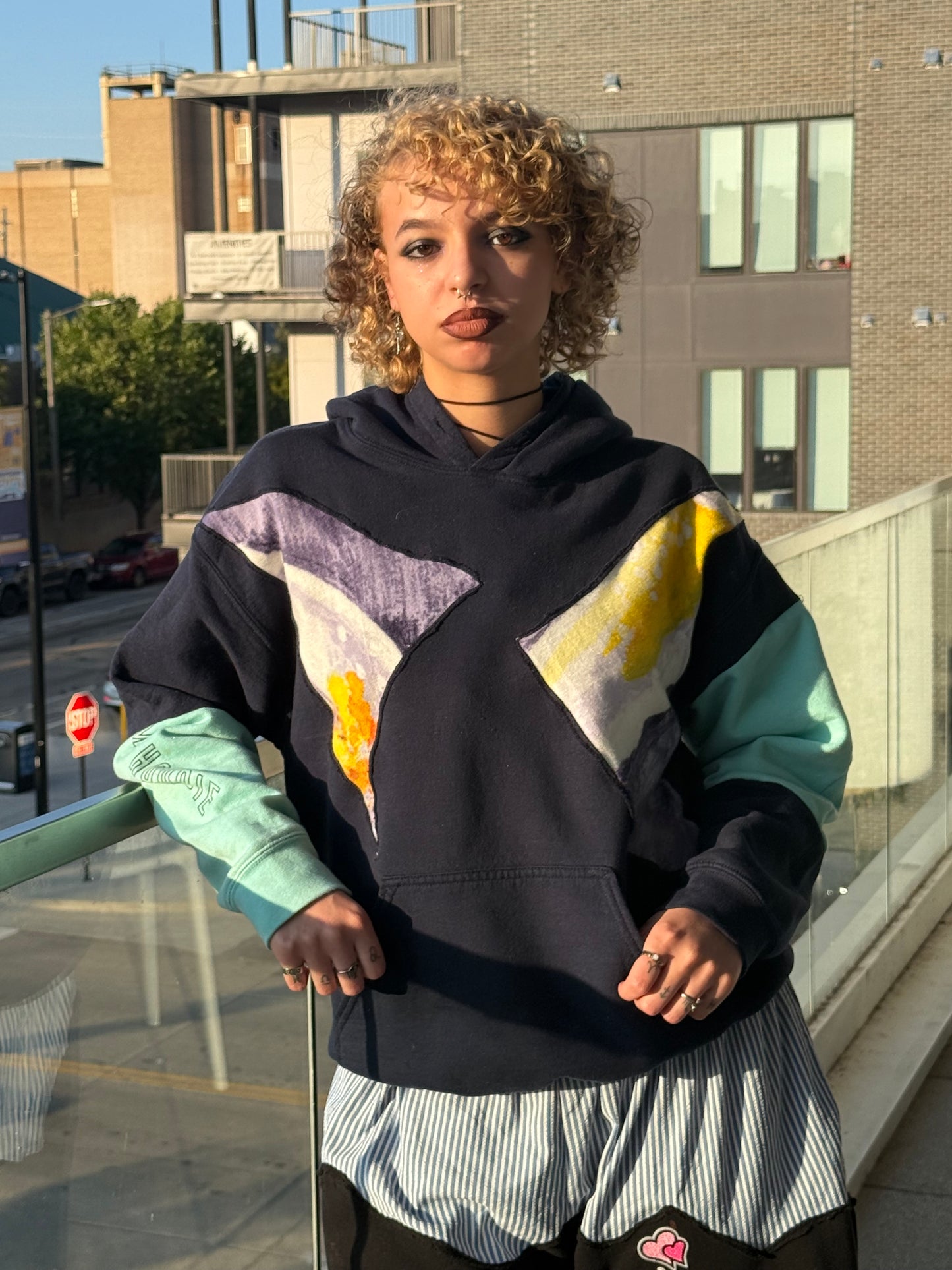 “Garden VIew” Patchwork Hoodie