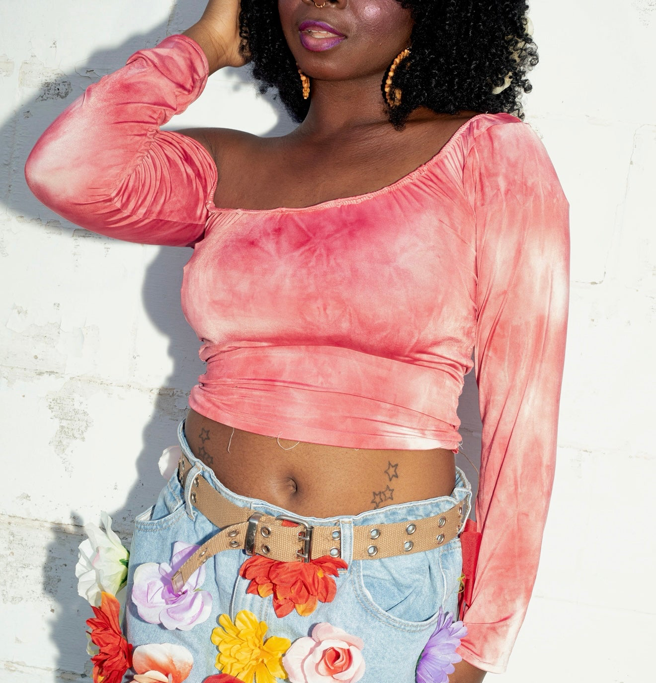 “Modern Wave” Asymmetrical Crop Top