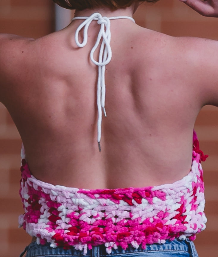 “Forever Knitted” Triangle Halter Top