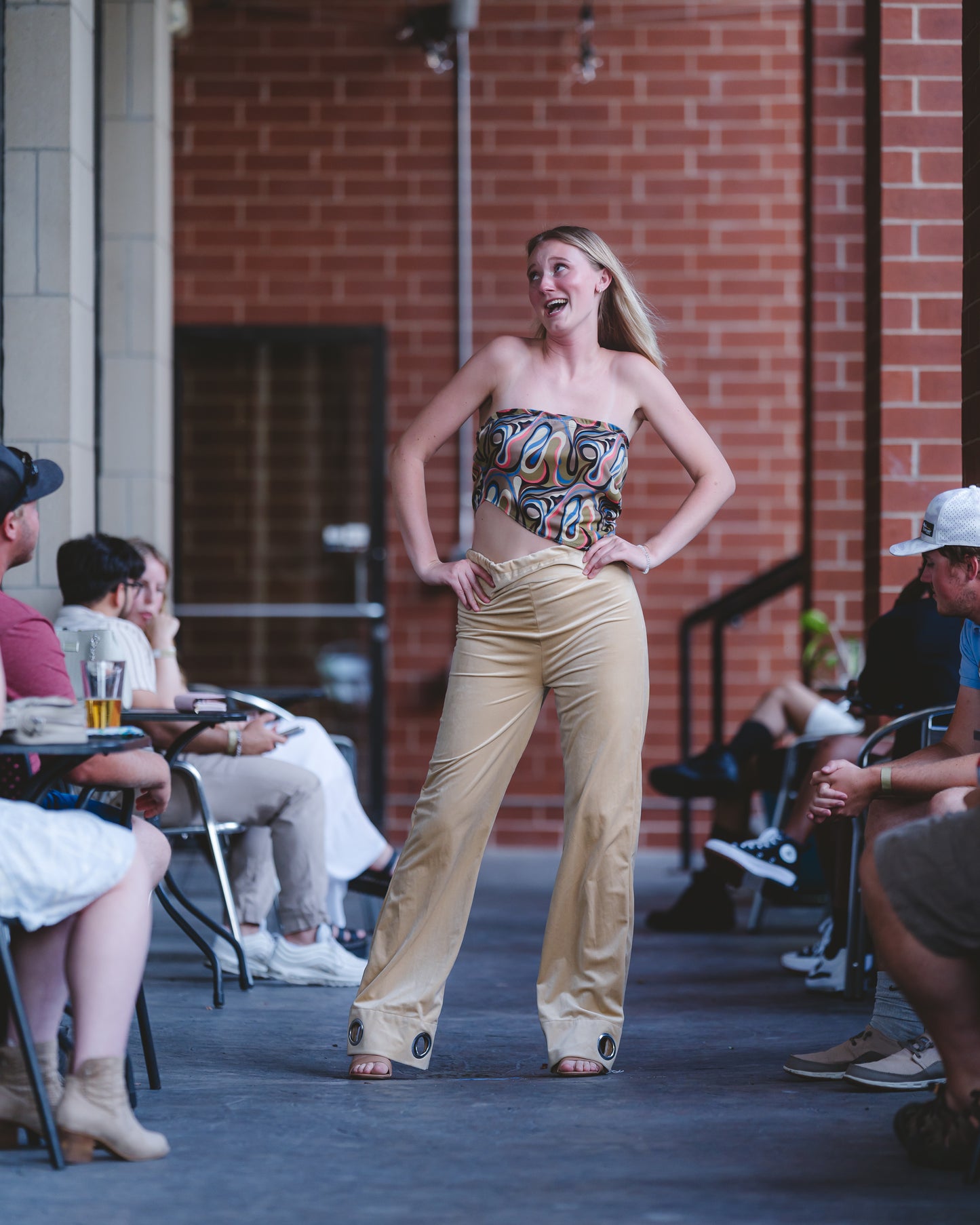 "70's Vintage Vibe" Retro Asymmetrical Crop Top