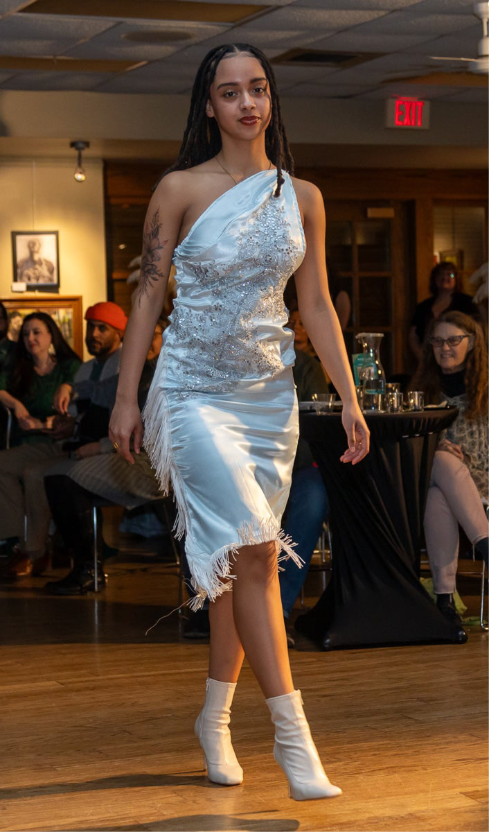 “Celestial Grace” Fringe Dress