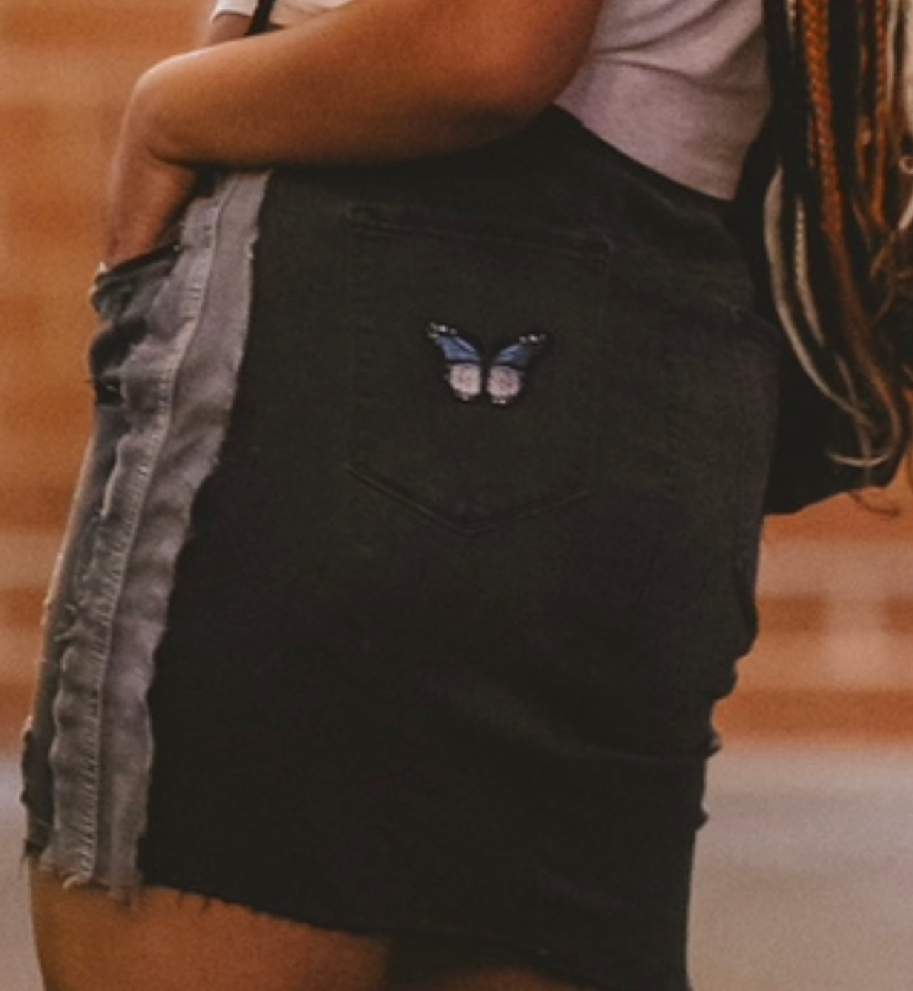 "All Eyez On Me" Plus Size Denim Skirt
