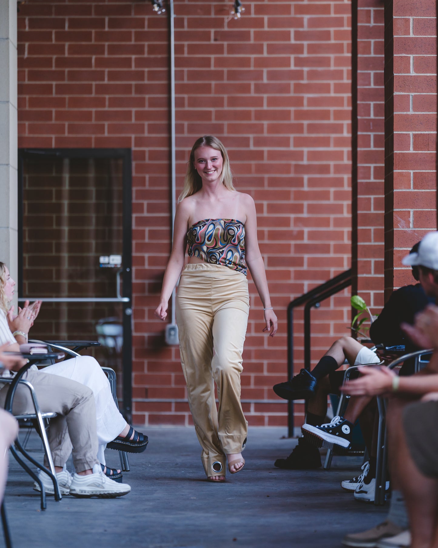"70's Vintage Vibe" Retro Asymmetrical Crop Top