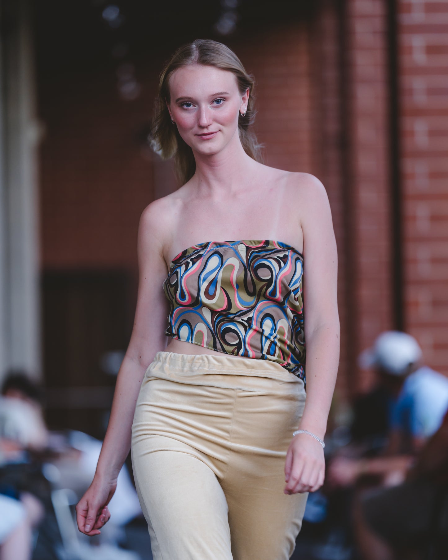"70's Vintage Vibe" Retro Asymmetrical Crop Top