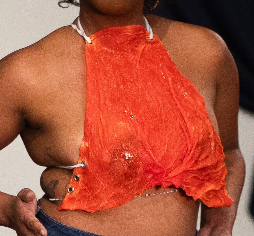 "Orange Odyssey” Resin Corset Top