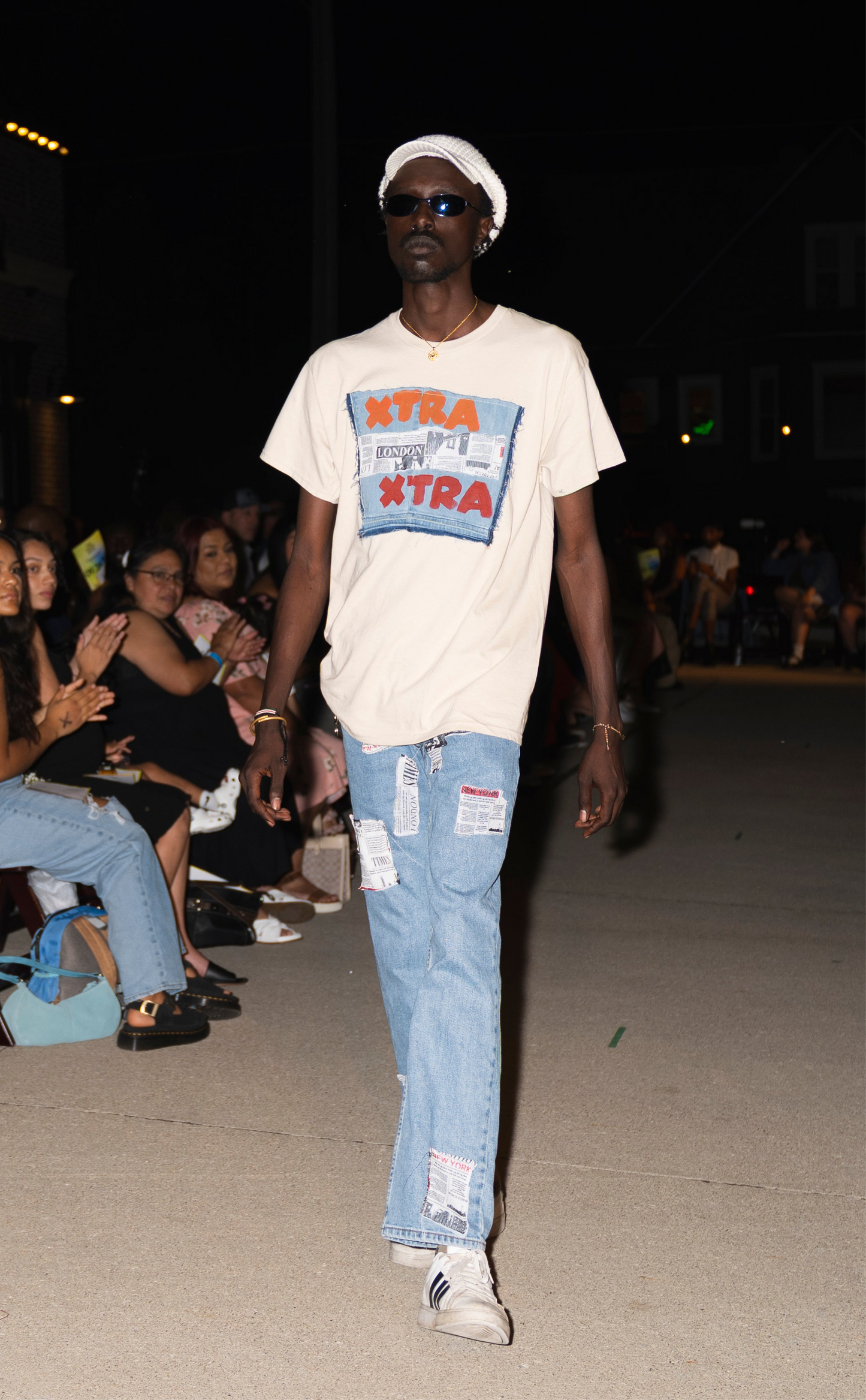 “News Flash” Reworked Denim Jeans