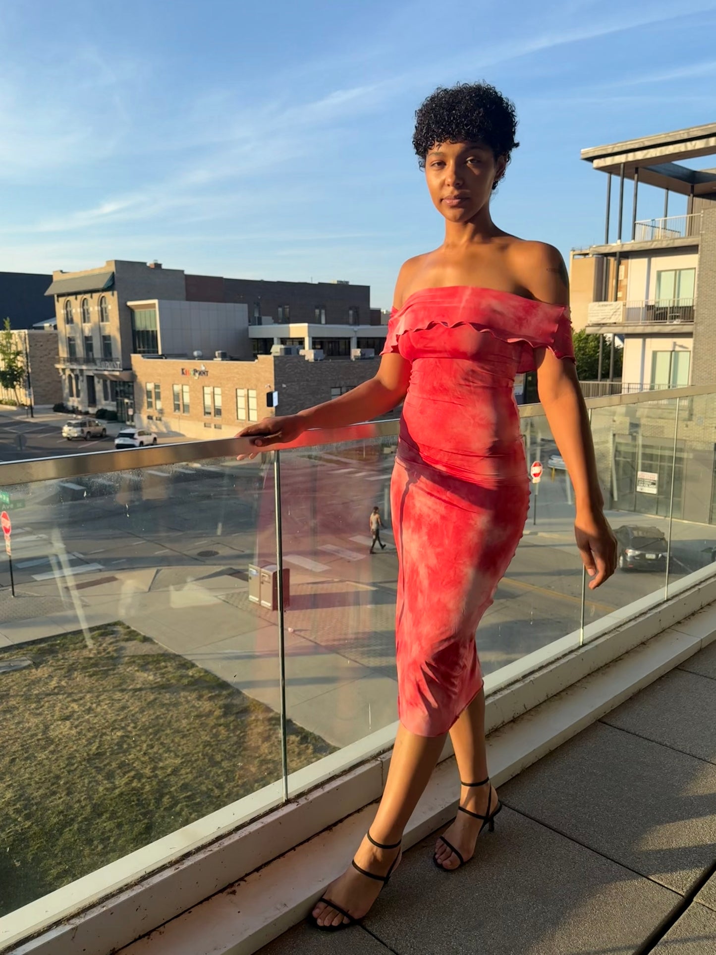 “Pink Horizon” Midi Dress