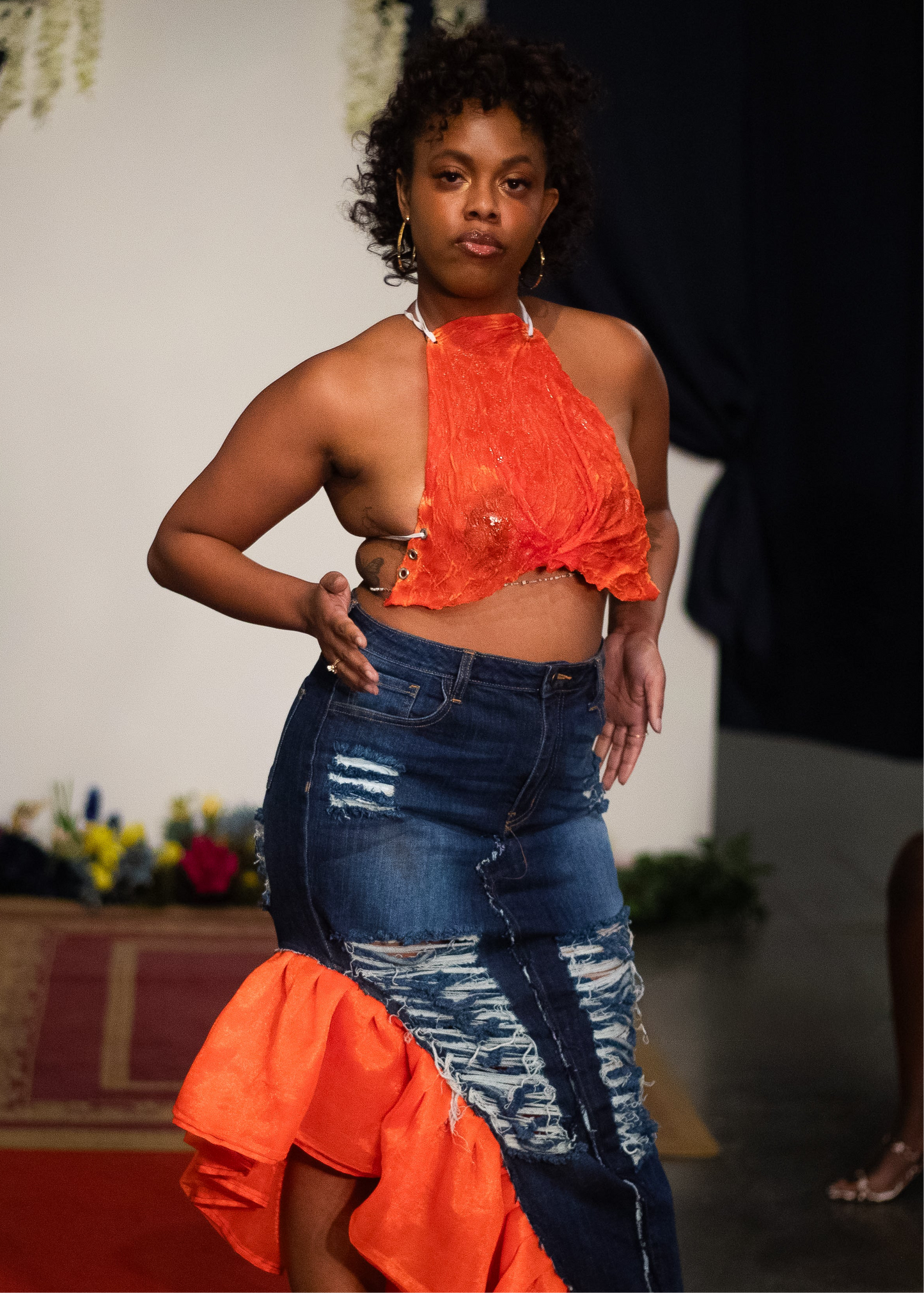 "Orange Odyssey” Resin Corset Top