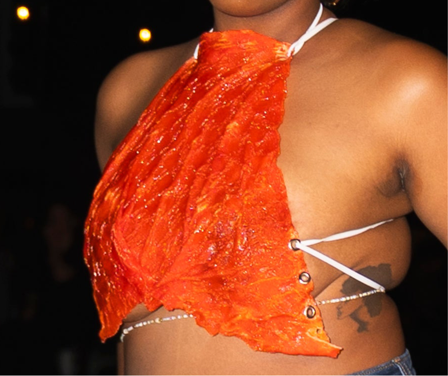 "Orange Odyssey” Resin Corset Top