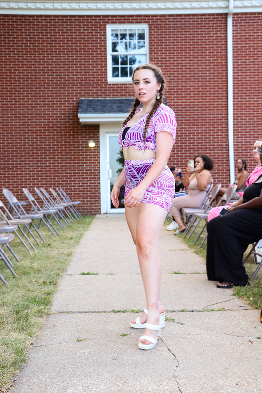 "Purple Haze" Mesh Two- Piece