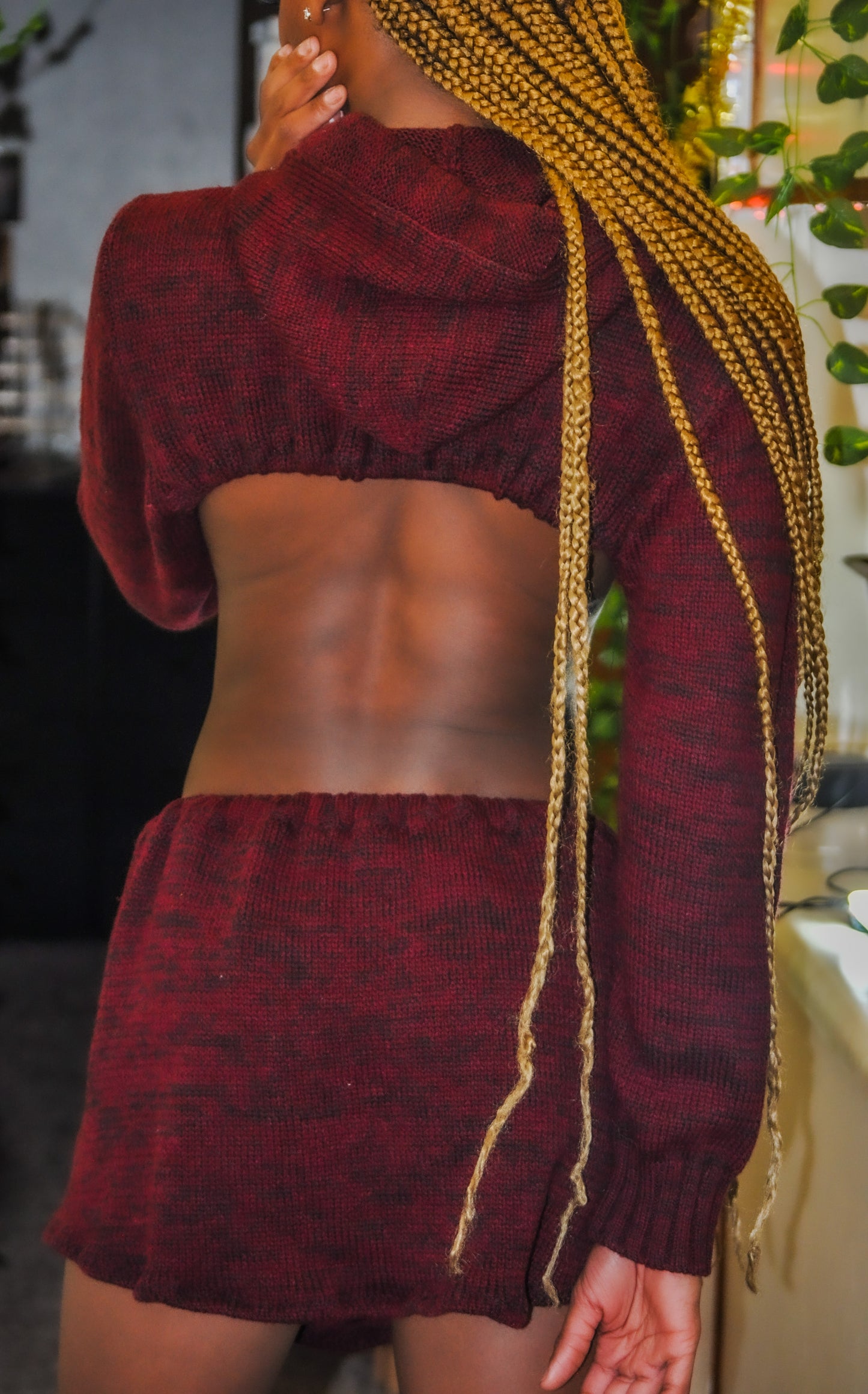 “Cozy Threads” Knit Sweater Two-Piece Set