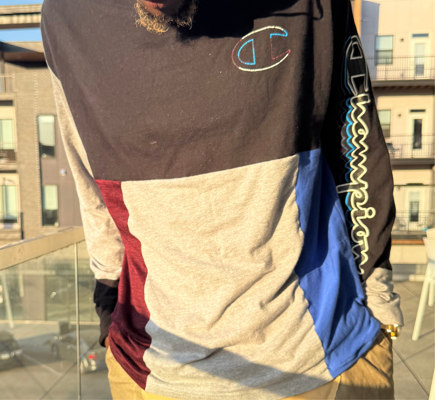 “Champion Colorblock” Long -sleeve Men’s Shirt
