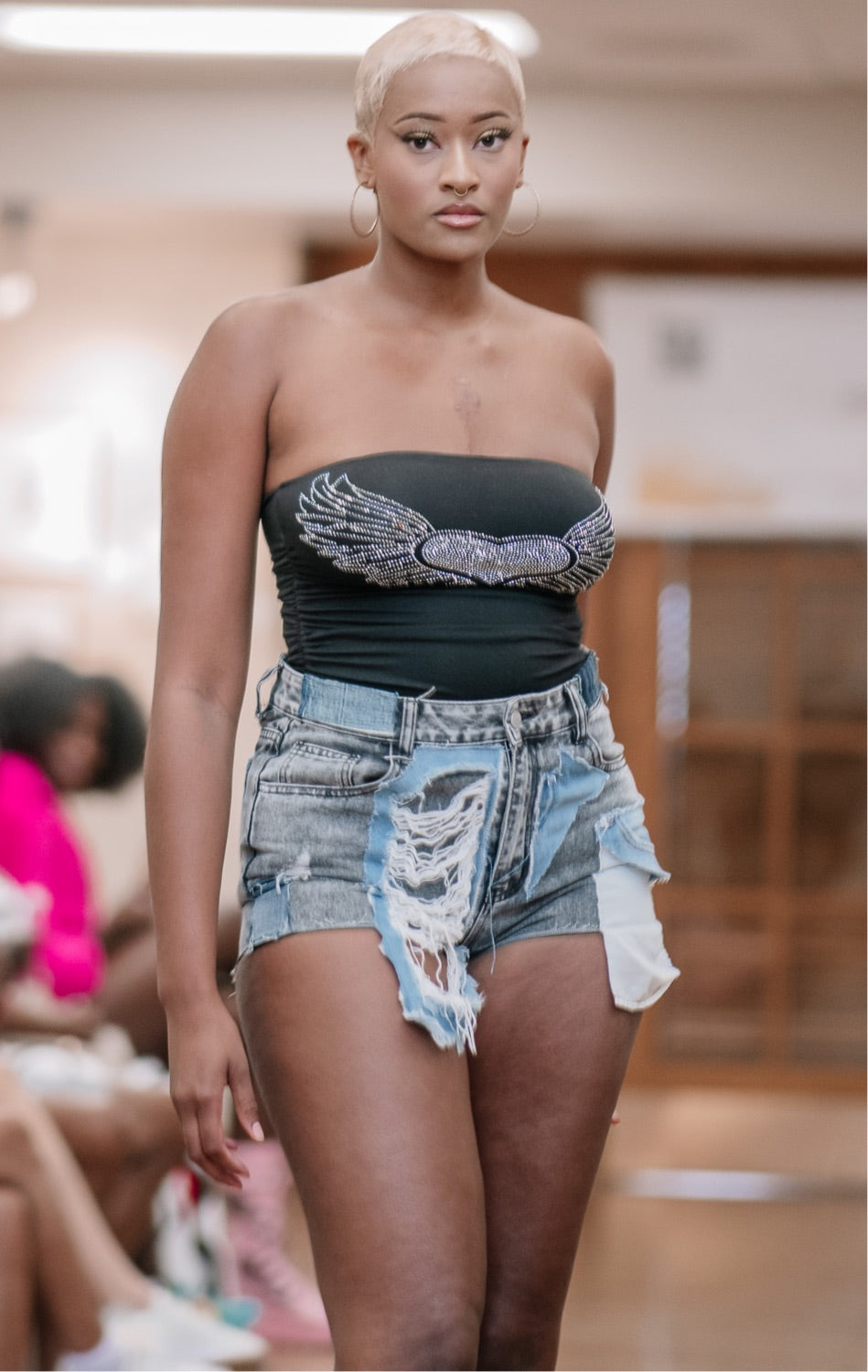 “Ripped Revival” Denim Shorts