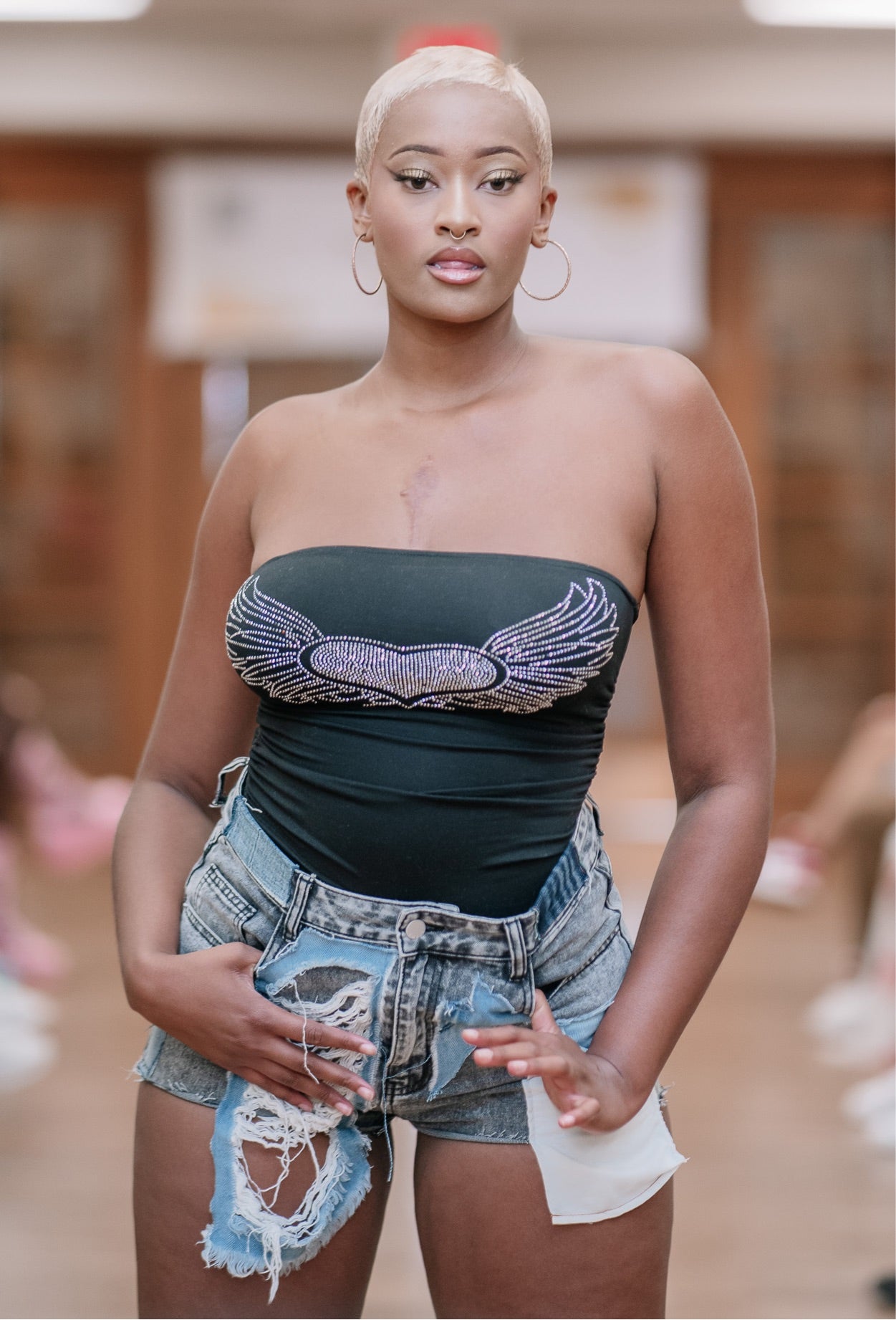 “Ripped Revival” Denim Shorts