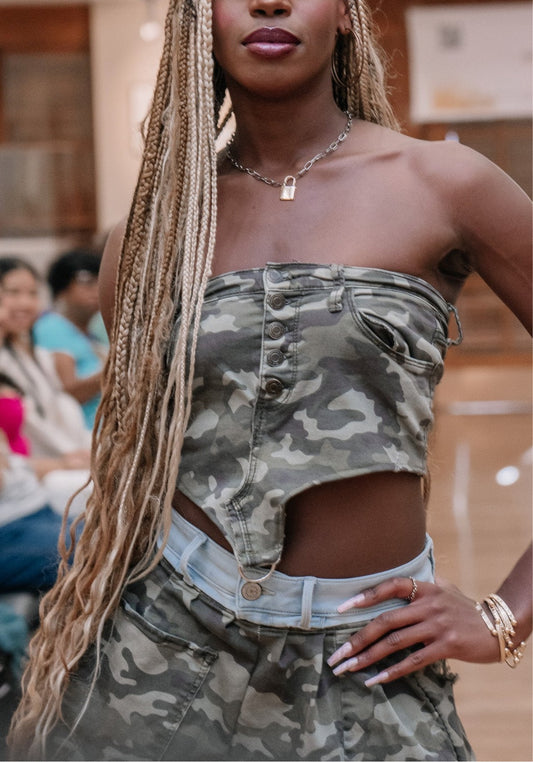 “Souljia Girl” Denim Two Piece Set