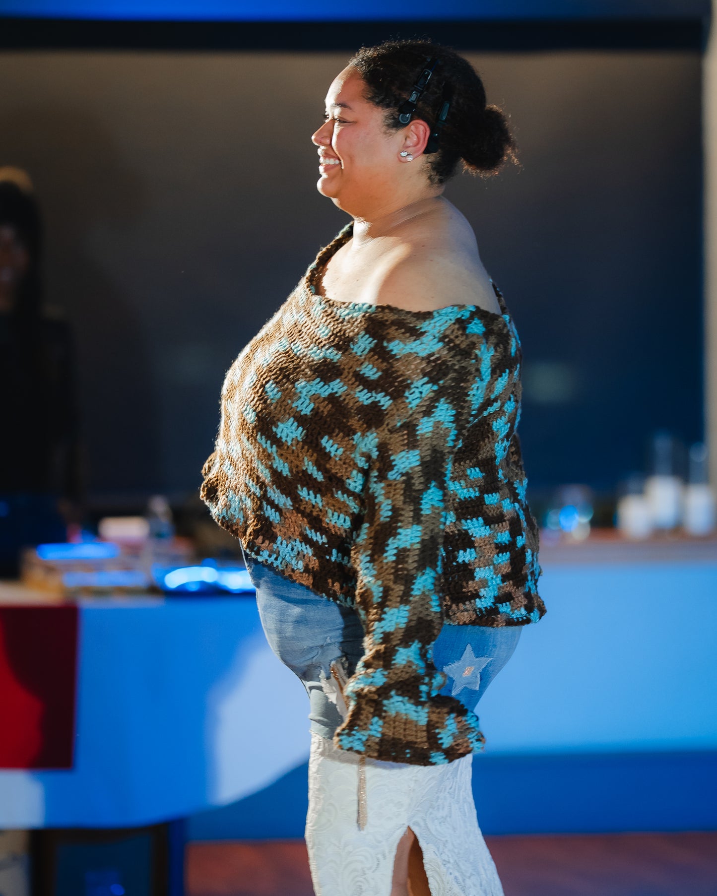 “Wish Upon A Star” Plus-Sized Denim Maxi Skirt