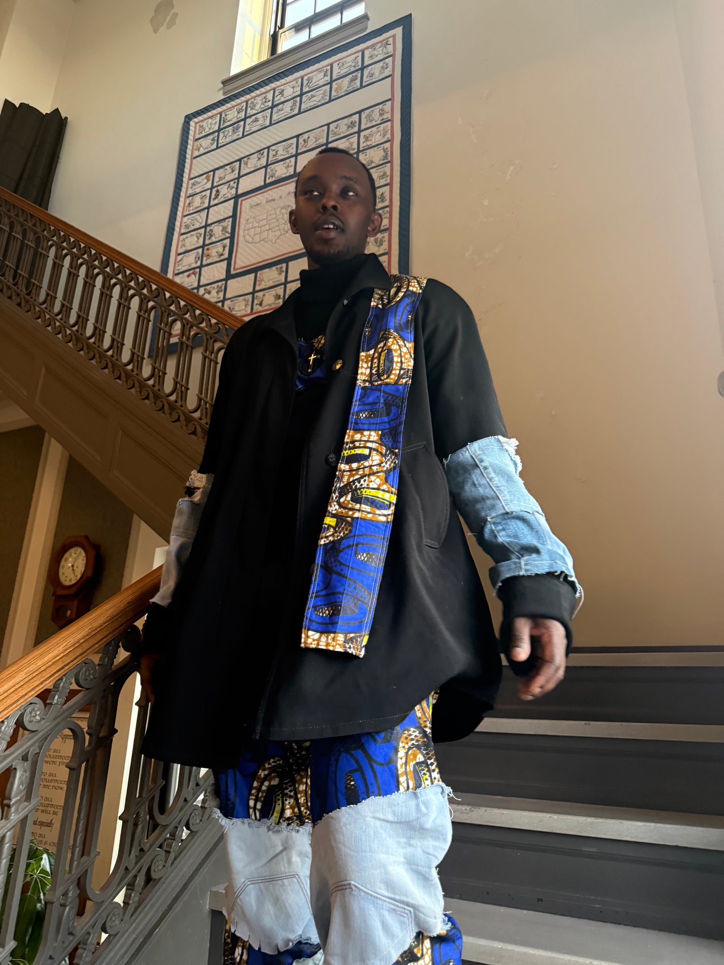 “Blue Pill” Patchwork Pants