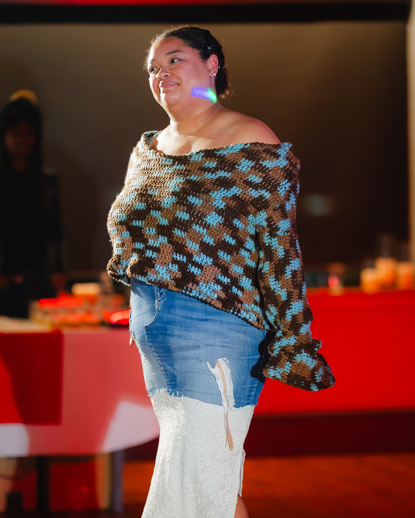 “Wish Upon A Star” Plus-Sized Denim Maxi Skirt