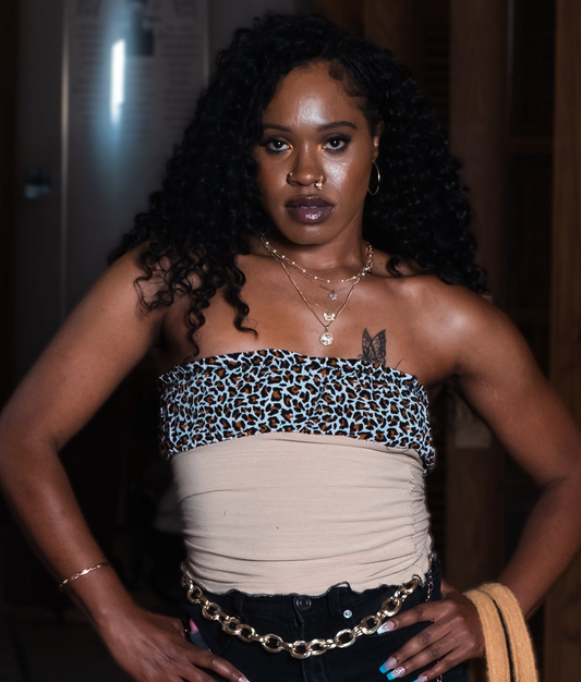 “Leopard Leo” Asymmetrical Tube Top