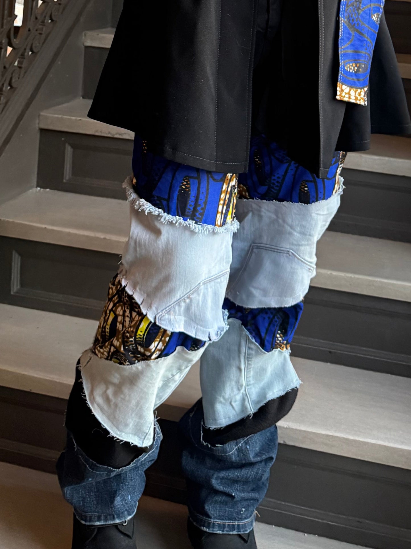 “Blue Pill” Patchwork Pants