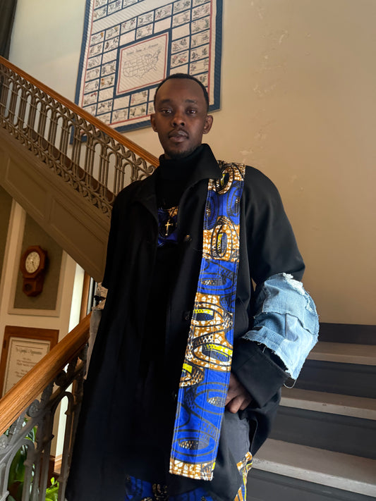“Africa Made Me” Patchwork Trench