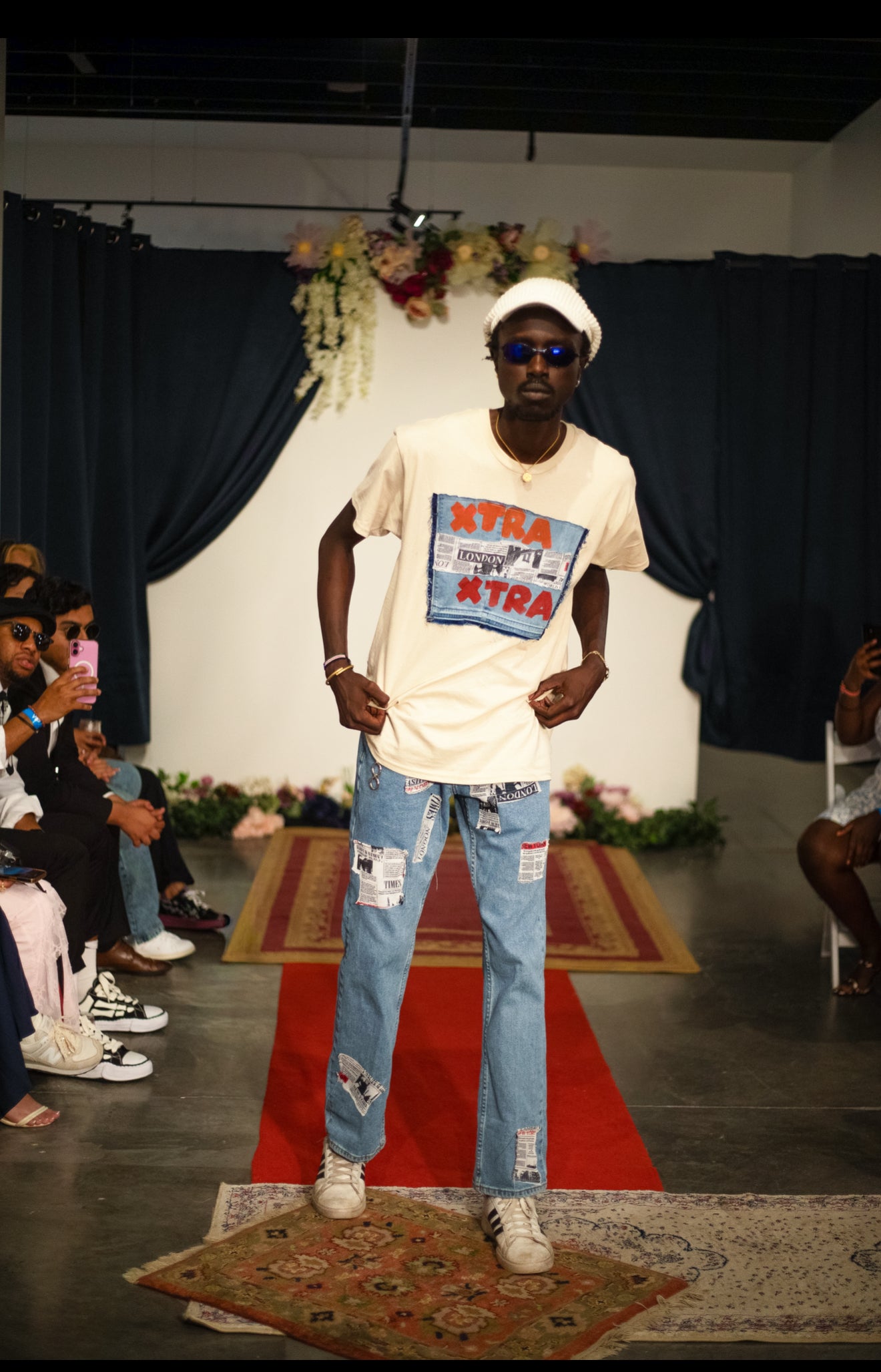 “News Flash” Reworked Denim Jeans