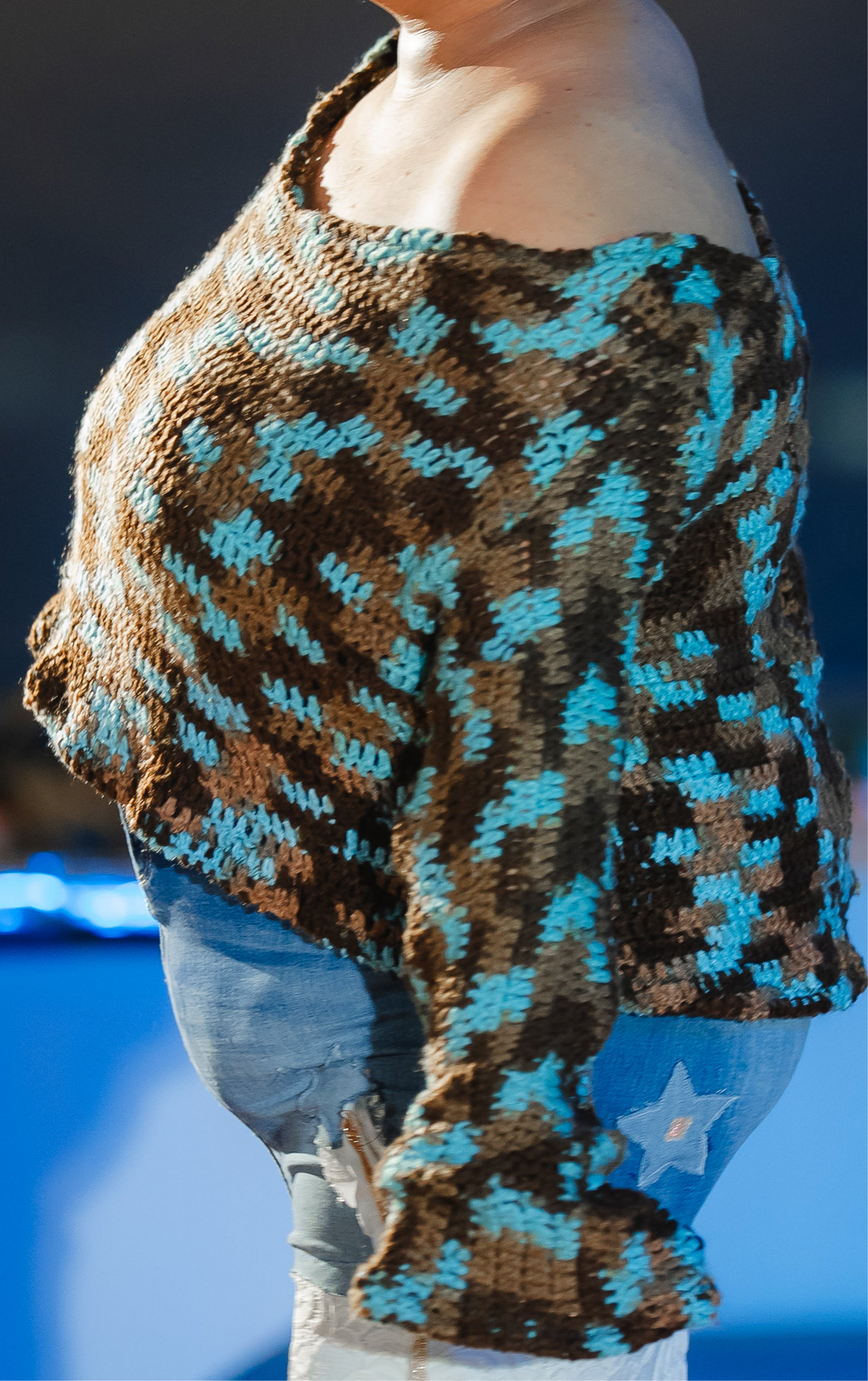 “Crochet Blues” Plus-Sized Top