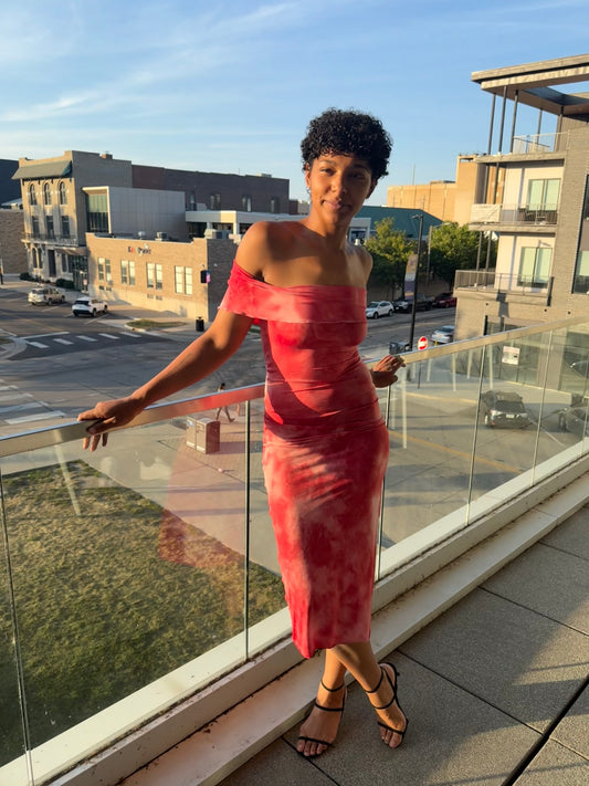 “Pink Horizon” Midi Dress