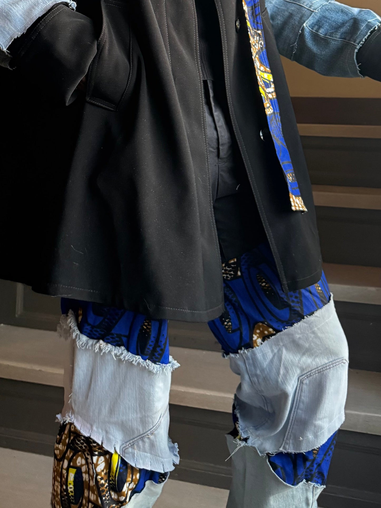 “Blue Pill” Patchwork Pants