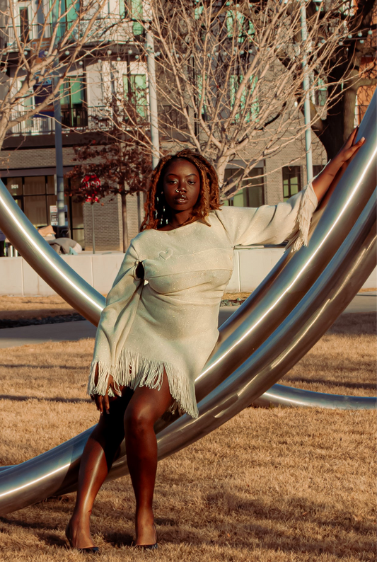 “Backdraft Bloom” Fringe Dress