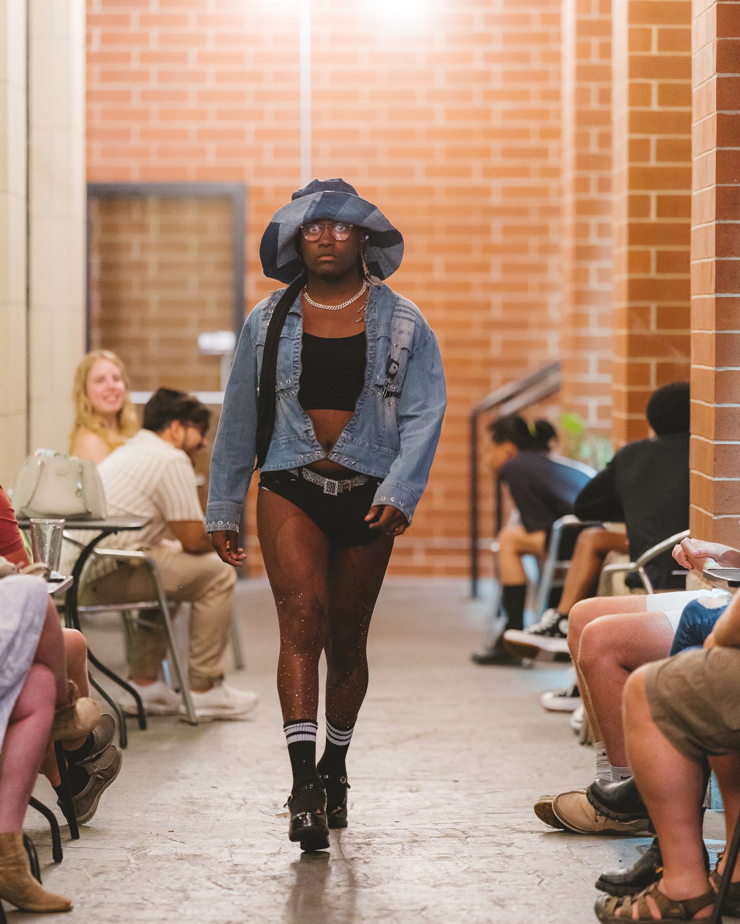 "90's Badu Retro" Reversible XL Denim Bucket Hat