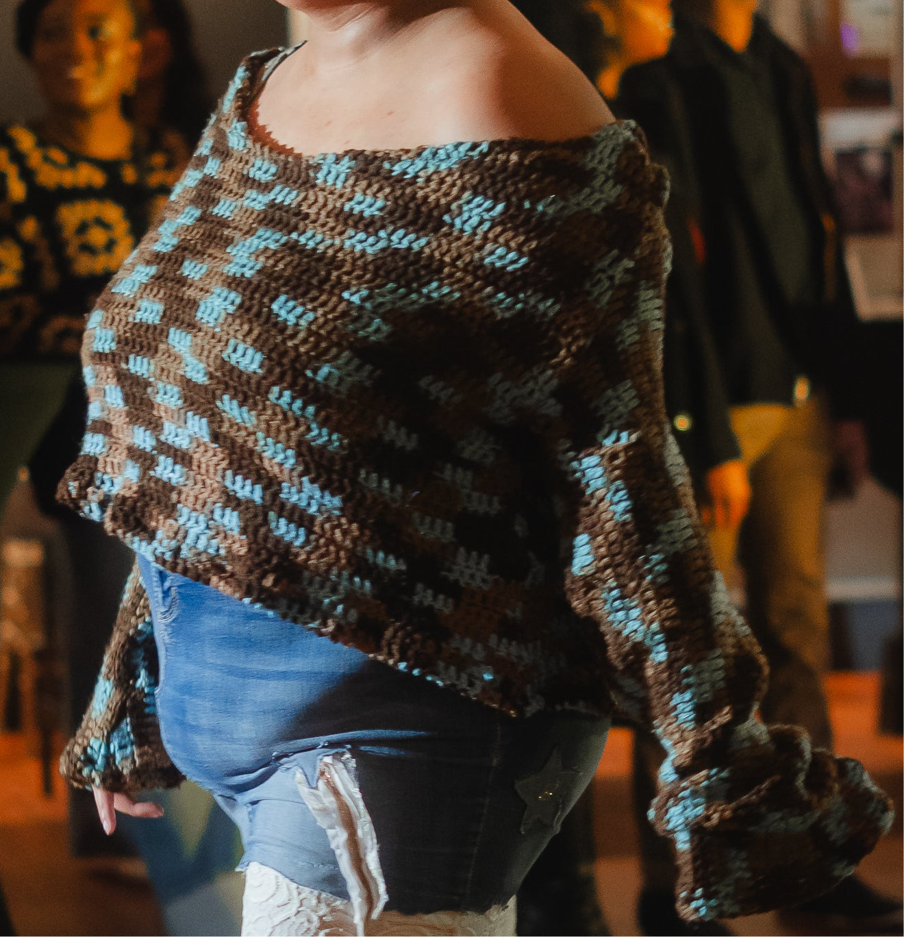 “Crochet Blues” Plus-Sized Top