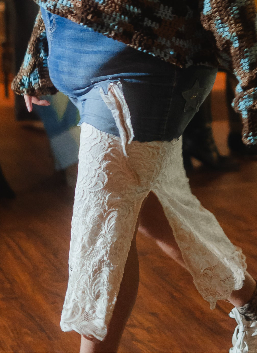 “Wish Upon A Star” Plus-Sized Denim Maxi Skirt